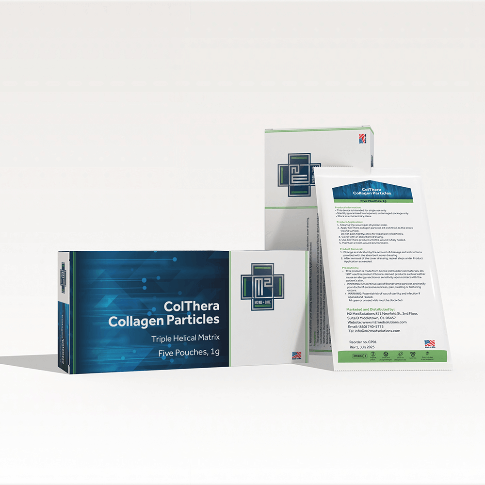 CalThree Collagen Peptides supplement box and informational leaflet.