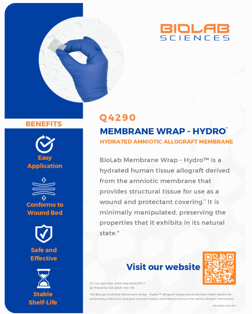 Smiling elderly couple holding golf clubs outdoors, promoting advanced wound care.